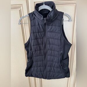 Black Quilted Sleeveless Vest